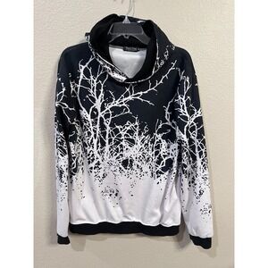 Xuan‎ Ying Collection Pullover Hoodie Cowl Neck Graphic Print Size M